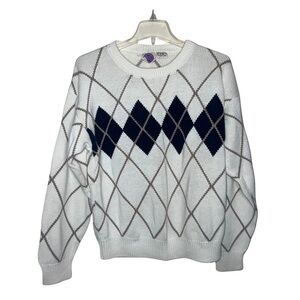Saks Fifth Avenue New York Vintage Diamond Sweater Unisex Size Small